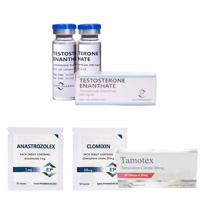 筋肉増強パック（注射剤）テストステロンエナント酸エステル250mg + プロテクション + PCT　ユーロファーマシーズ