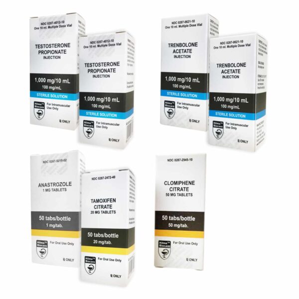 ヒルマ・リーン・マッスルゲインパック：テストステロンプロピオン酸エステル＋トレンボロンアセテート＋PCT（6週間）
