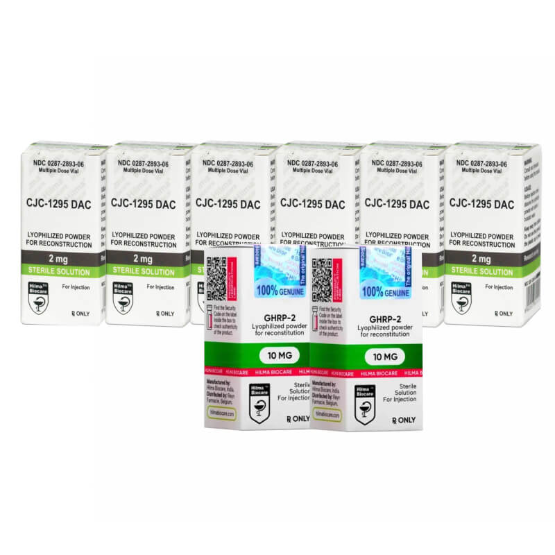 中級者向け筋肉増強ペプチドパック GHRP 2 CJC 1295 DAC ヒルマバイオケア(12週間分)