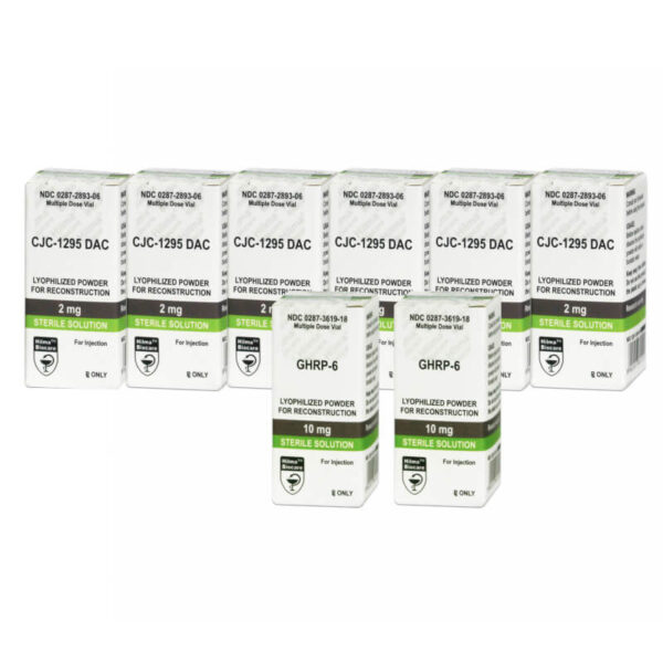 中級者向け筋肉増強ペプチドパック GHRP 6 CJC 1295 DAC ヒルマバイオケア（12週間分）