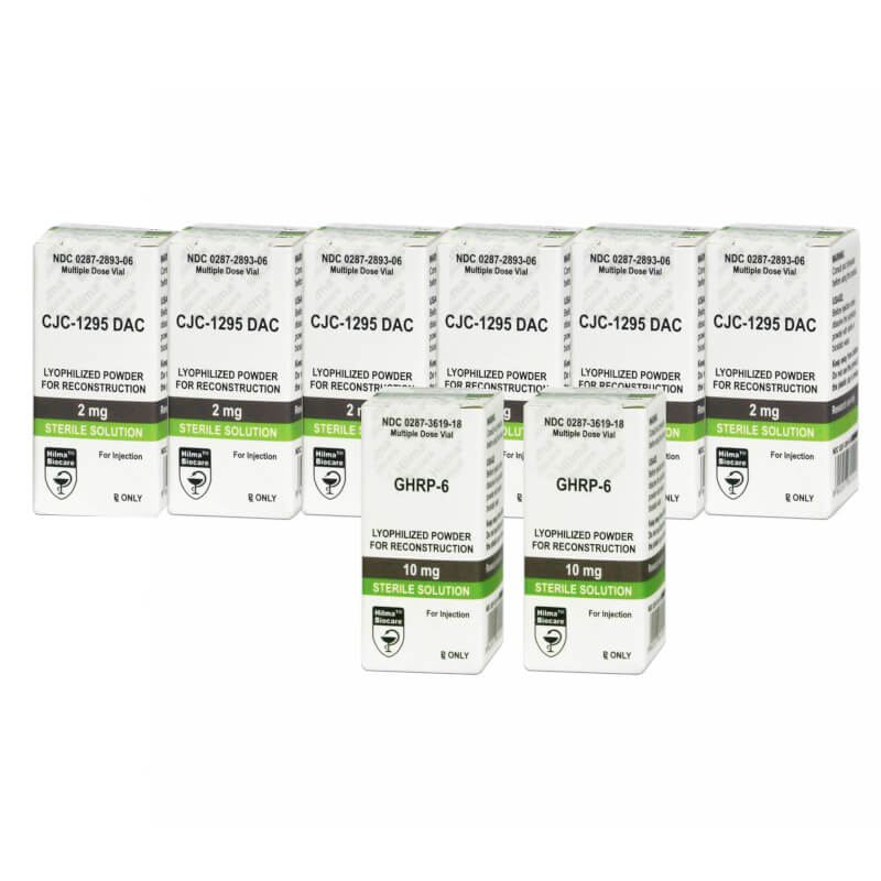 中級者向け筋肉増強ペプチドパック GHRP 6 CJC 1295 DAC ヒルマバイオケア（12週間分）