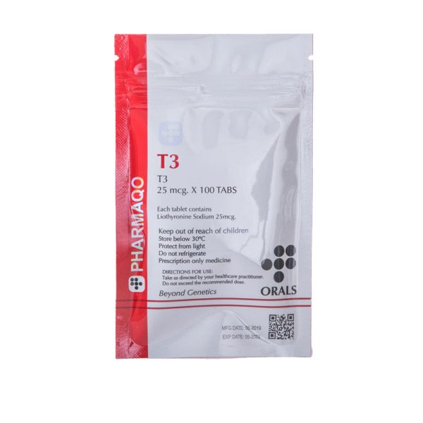 T3 25mcg x 50 リオチロニンナトリウム 25mcg錠 50錠 Pharmaqo Labs 41ユーロ