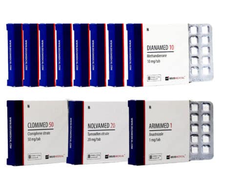3つの高度な筋肉増強パック DIANABOL PCT 8週間 Deus Medical 463×348