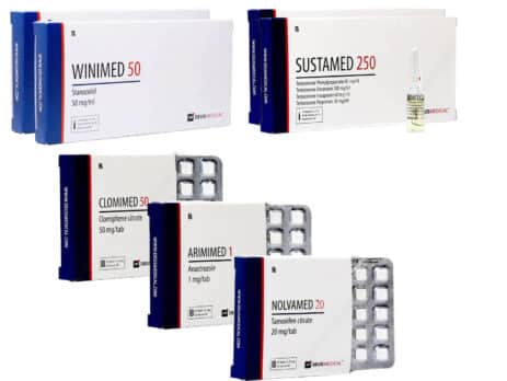 レベルIIの筋肉増強パック6回、サスタノン（スタノゾロール）注射、8週間、Deus Medical 463×348