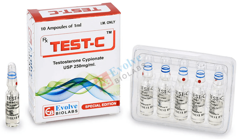 テストステロンシピオネート 250mg/ml (1mlアンプル×10本) - Evolve Biolabs