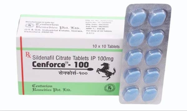 センフォース100mg（シルデナフィルクエン酸塩100mg）（100錠） - センチュリオン