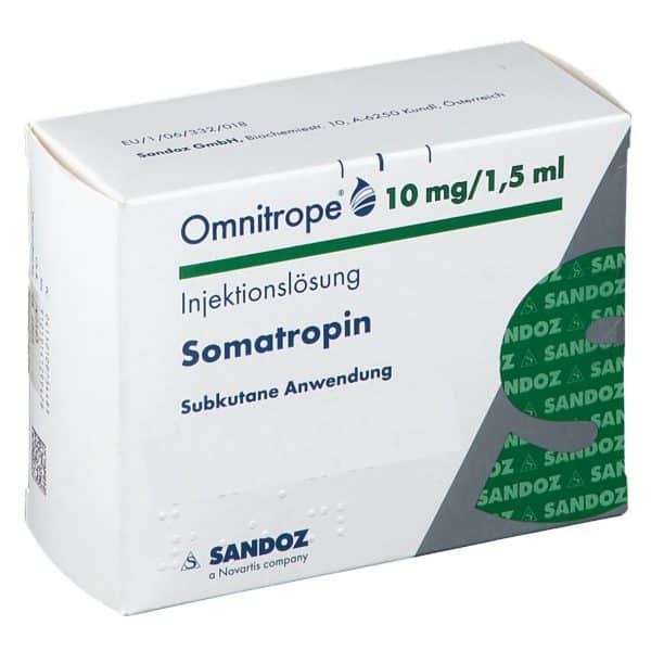 ソマトロピン・オムニトロペ 30 IU 10 mg 1.5 ml カートリッジ。サンド社製