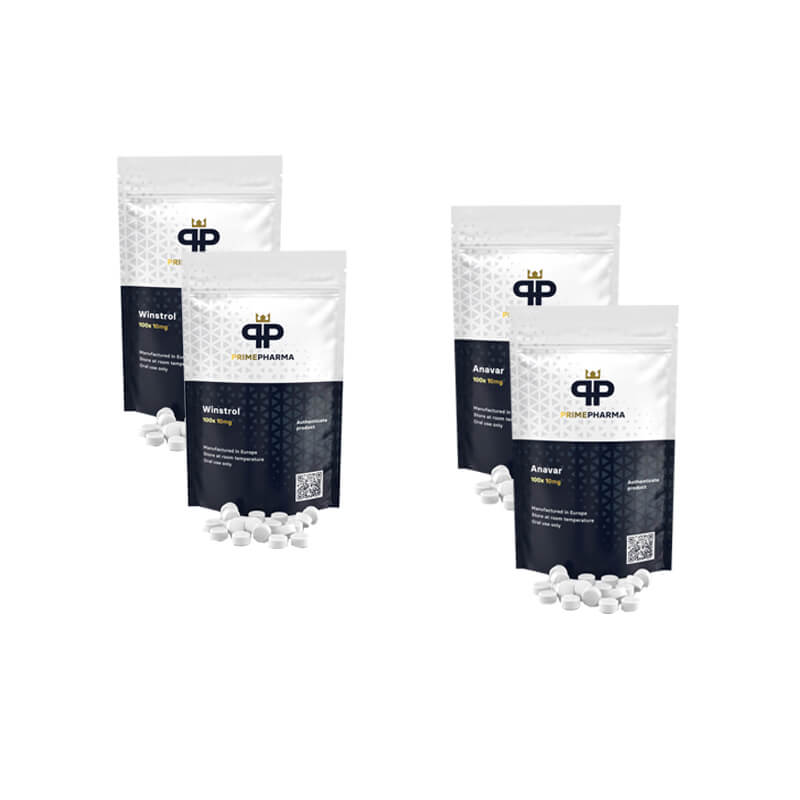 筋肉量増加パック：アナバー＋ウィンストロール経口ステロイド（6週間）プライムファーマ