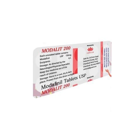 Modalit 200mg モダフィニル錠 USP 100錠 EU薬局