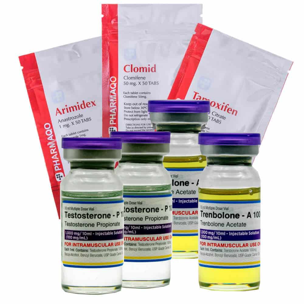 パックリーンマスゲインアドバンストファーマコラボテストステロンプロピオン酸エステルトレンボロンアセテート6週間