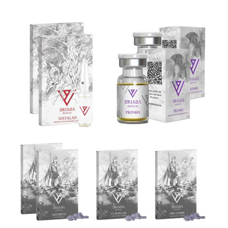 リーンマスを8週間かけて増やすためのパック（Sustanon、Primobolan、Driada Medical 1）