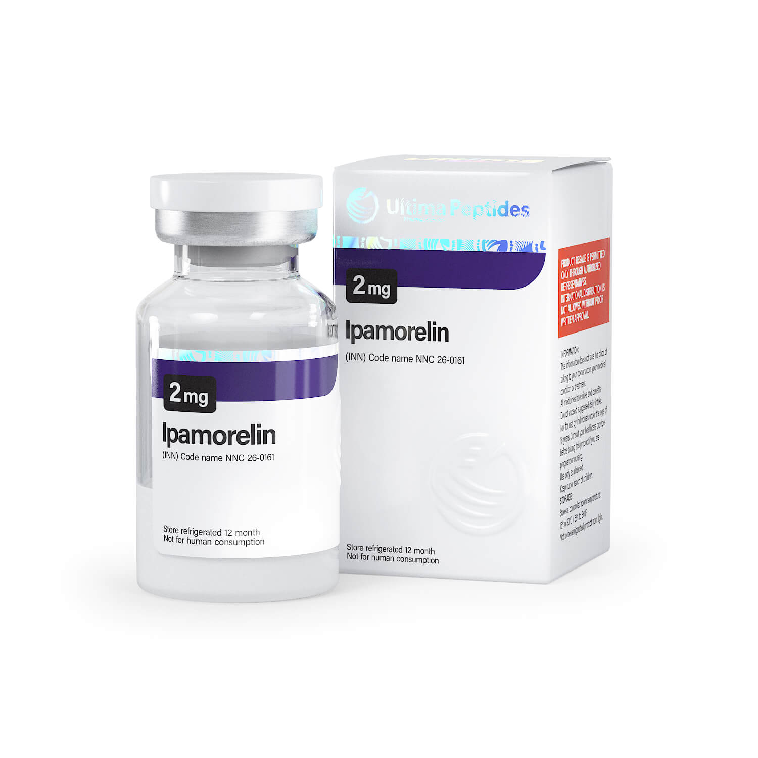 Ultima-Ipamorelin 2mg - 1バイアル x 2mg - UltimaPeptides USA