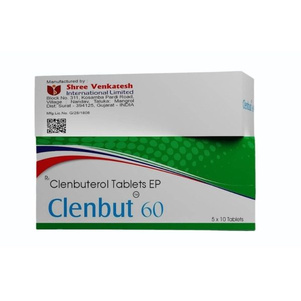 CLENBUT 60 - クレンブテロン塩酸塩 60mcg (50錠) - Shree Venkatesh