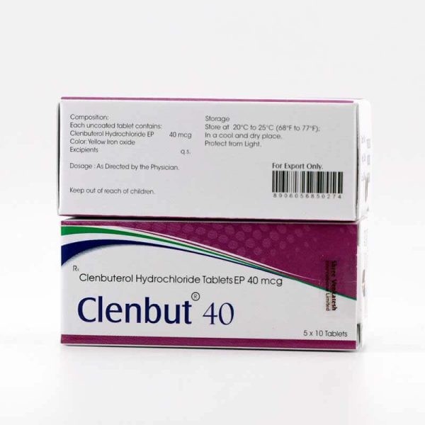 CLENBUT 40 - クレンブテロン塩酸塩 40mcg (50錠) - Shree Venkatesh