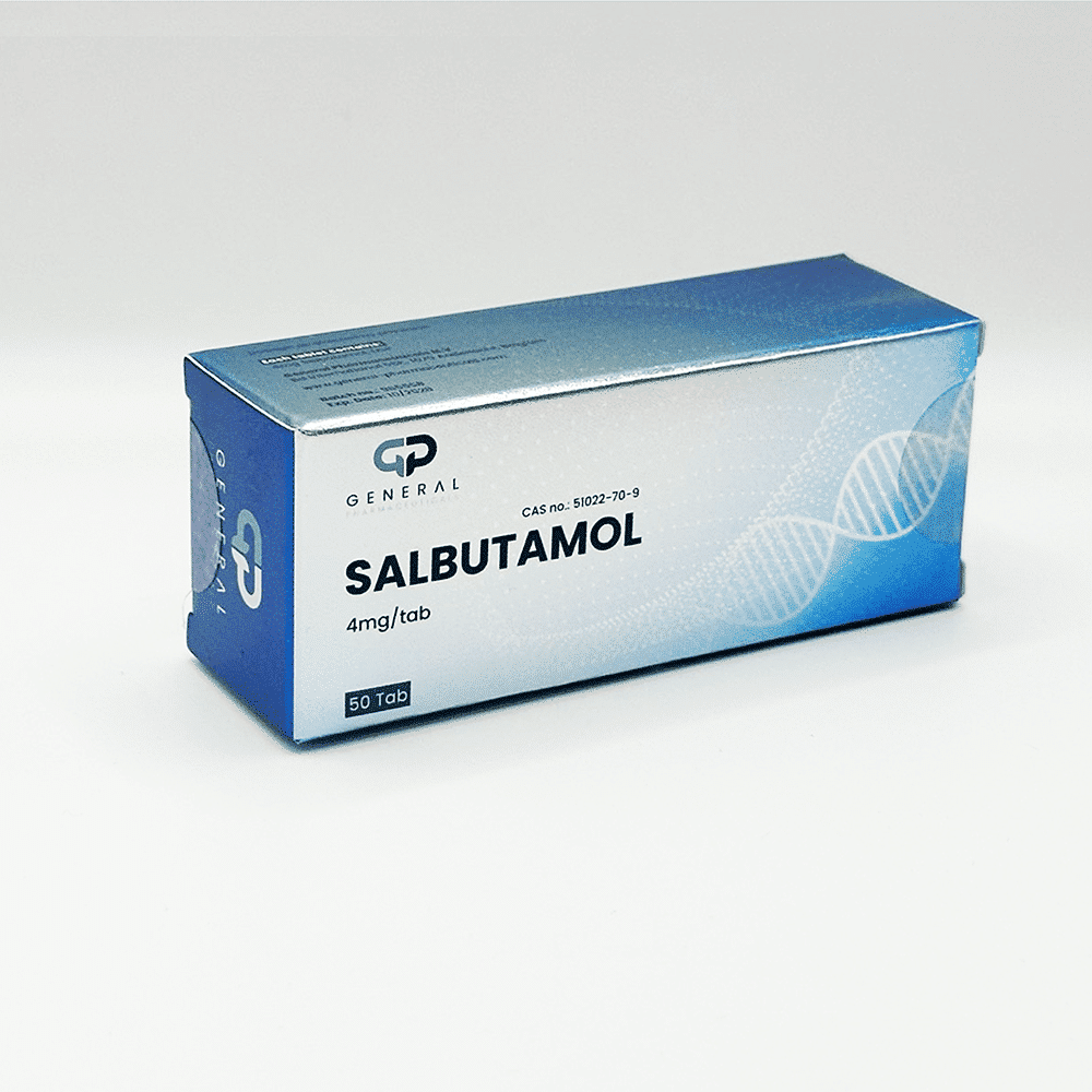 Salbutamol 4mg 50tabs - General-Pharma